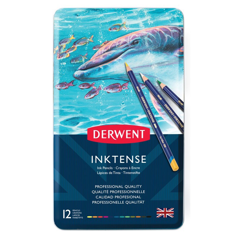 Set 12 creioane acuarela Inktense Derwent