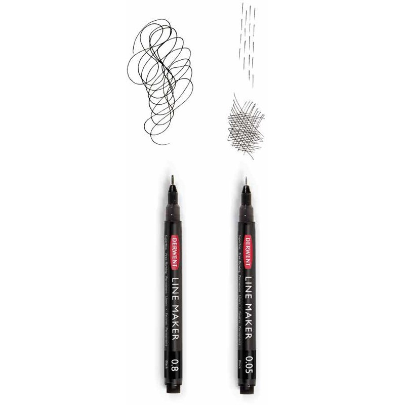 Set 6 liner Line Maker Black Derwent