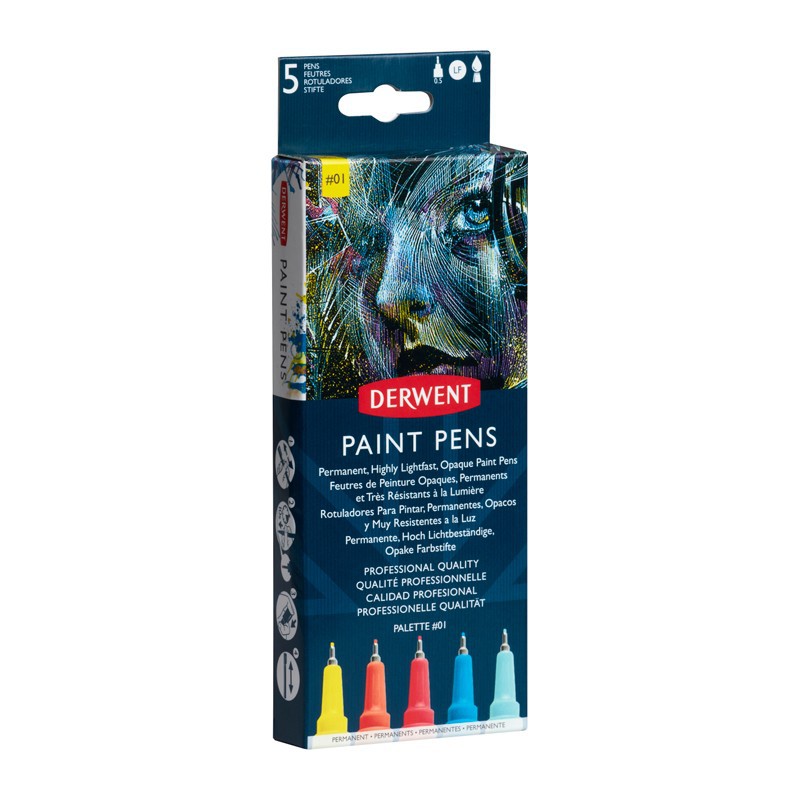 Set 5 liner Paint Pen Palette 1 Derwent