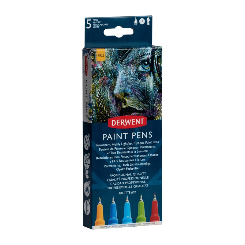 Set 5 liner Paint Pen Palette 2 Derwent