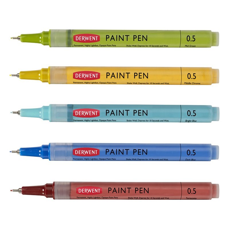 Set 5 liner Paint Pen Palette 2 Derwent