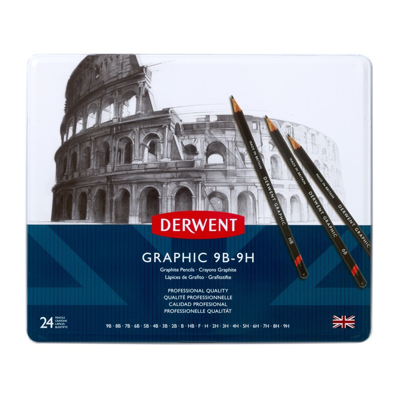Set 24 creioane grafit Graphic Derwent