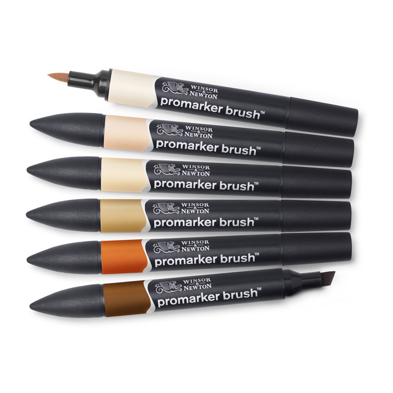 Set 6 SkinTones ProMarker Brush Winsor & Newton