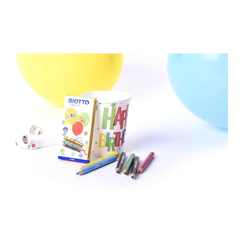 Set 6 mini creioane colorate Party Gift Giotto