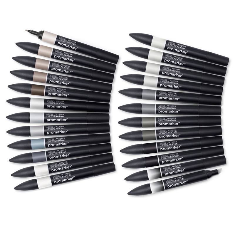 Trusa 24 Promarkere Black&Greys Winsor & Newton