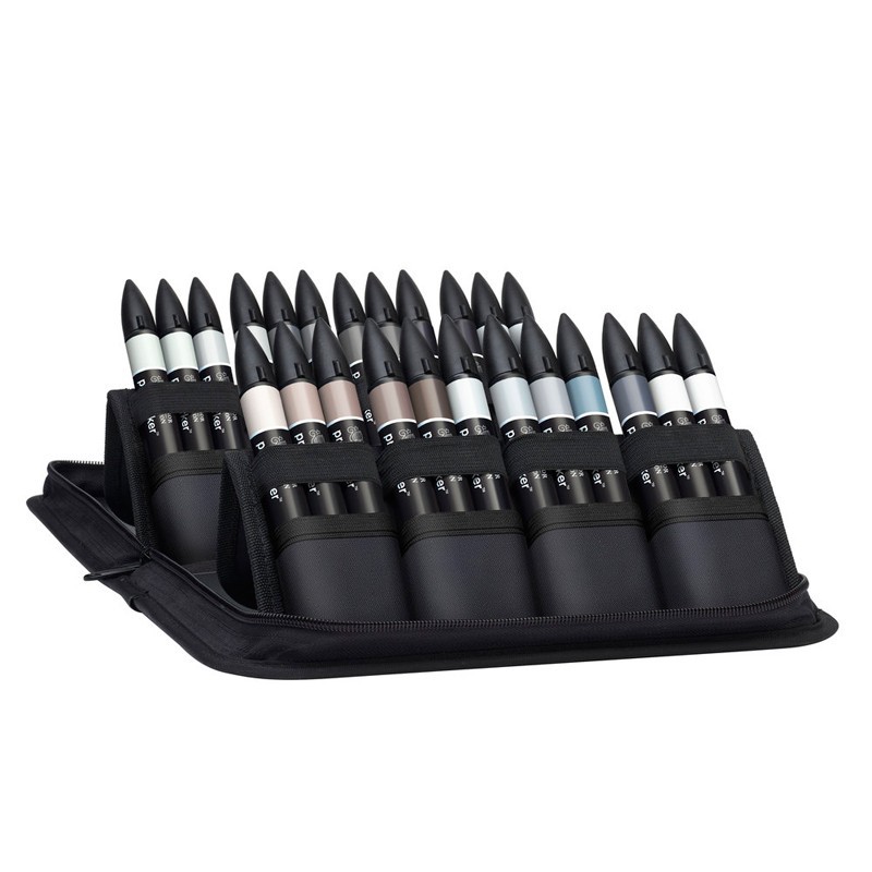 Trusa 24 Promarkere Black&Greys Winsor & Newton
