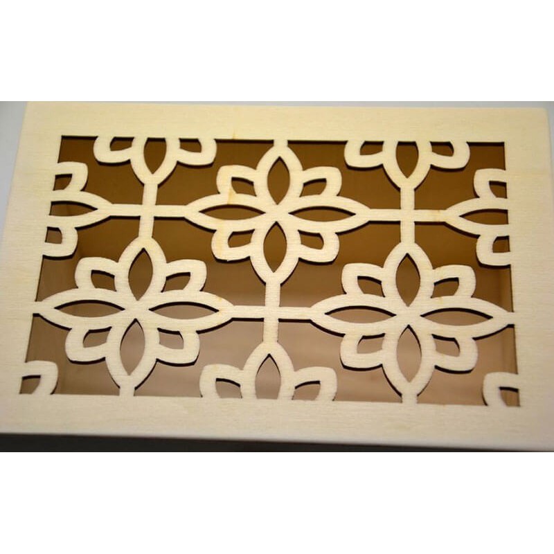 Set 3 cutii lemn decupaj flori