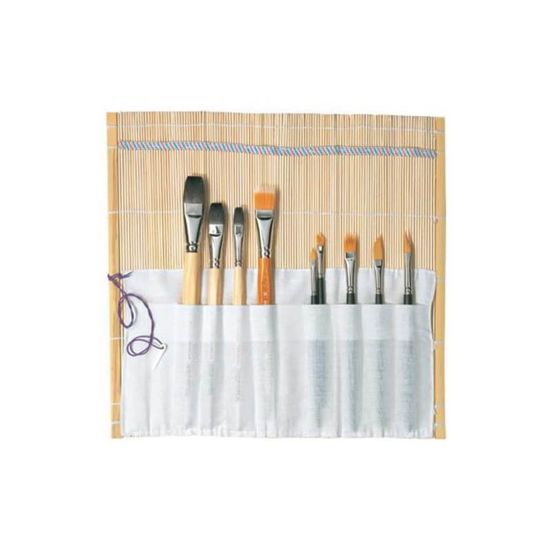 Penar pensule tip roll-up bambus