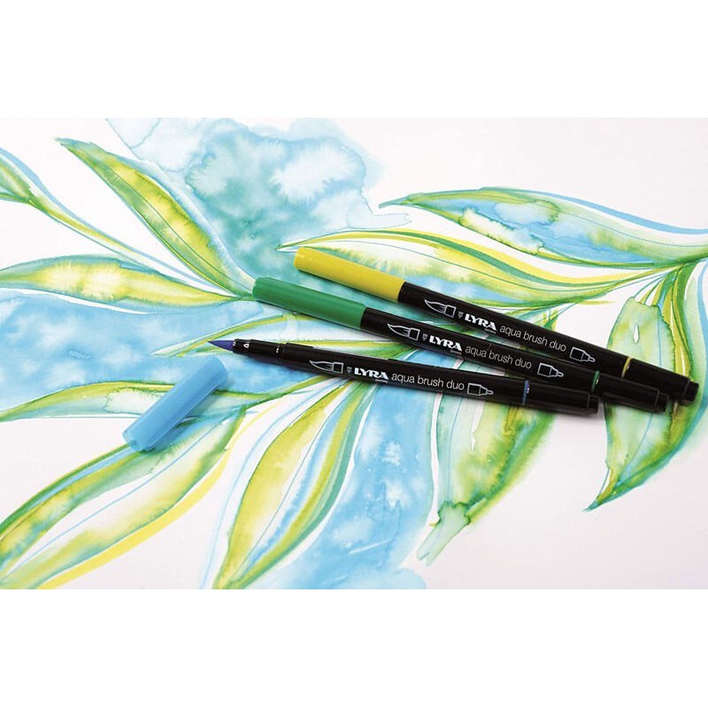 Set 6 markere acuarela Primary Aqua Brush Duo Lyra
