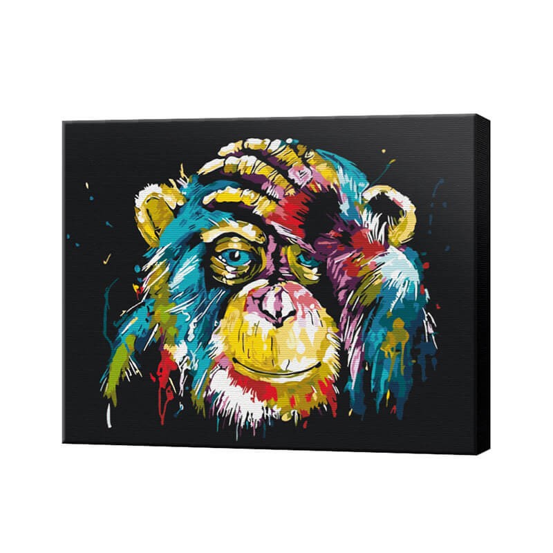 Pictura pe numere Colorful Chimpanzee