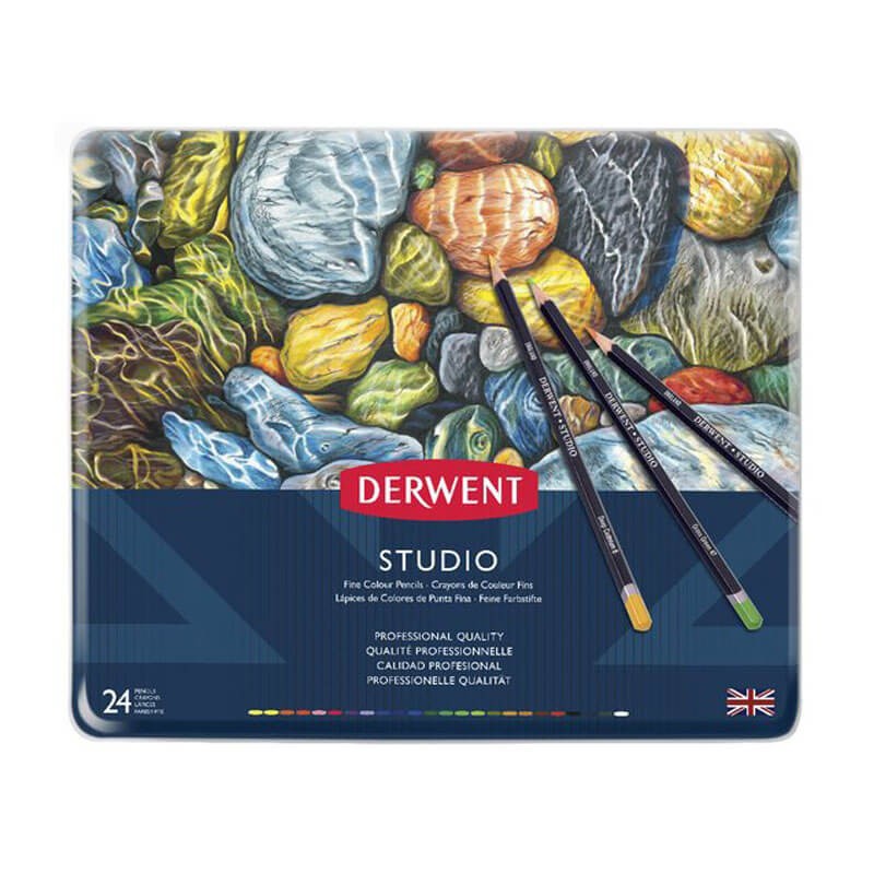Set 24 creioane colorate Studio Derwent