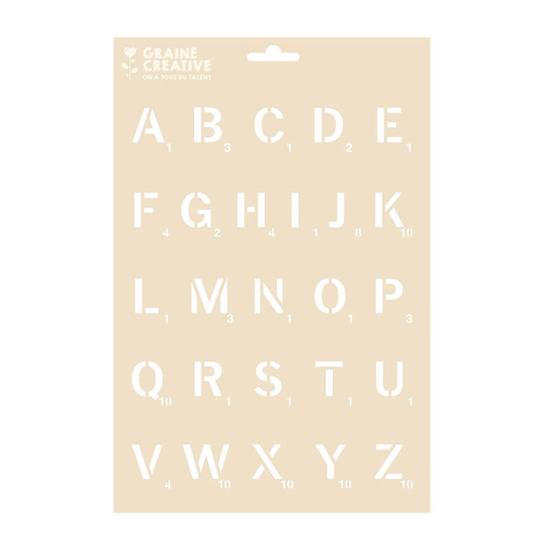 Sablon A4 alphabet Graine Creative