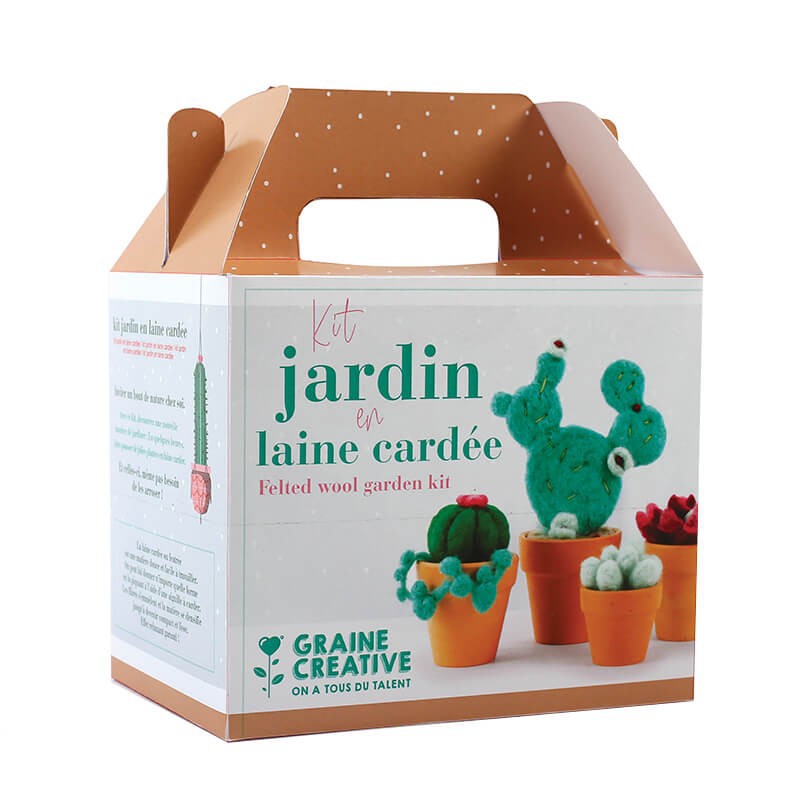Kit felted wood garden tropice Graine Creative