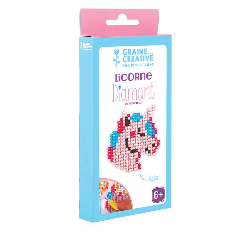 Kit mozaic diamant unicorn Graine Creative