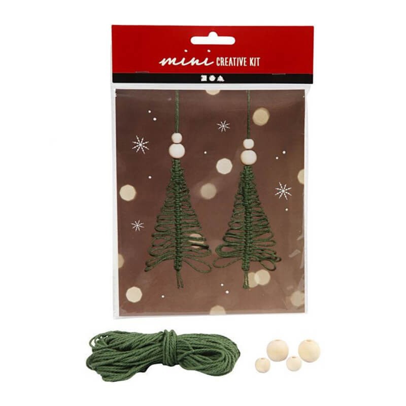 Kit mini creativ Craciun brad macrame