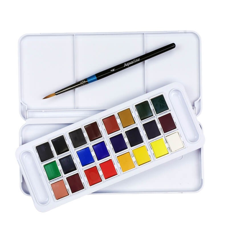 Set 24 culori acuarela Travel Aquafine Daler Rowney