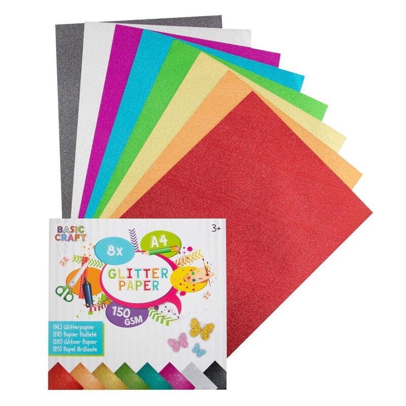 Set 8 foi glitter A4