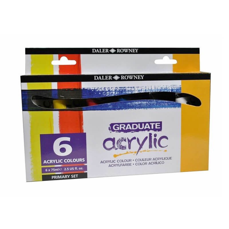 Set 6x75ml culori acrilice Graduate Daler Rowney