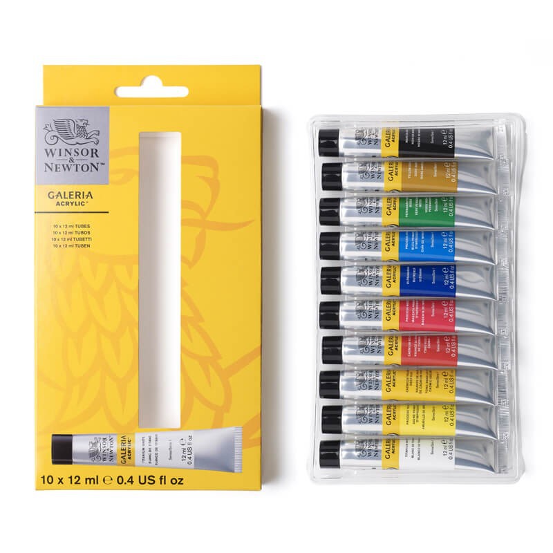 Set 10x12ml culori acrilice Galeria Winsor Newton