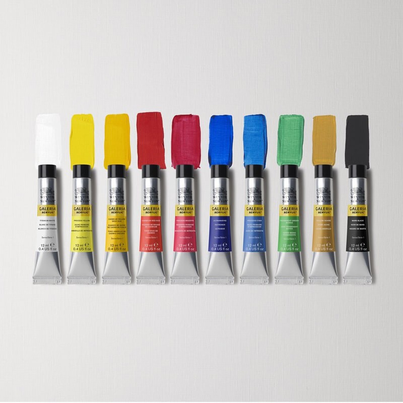 Set 10x12ml culori acrilice Galeria Winsor Newton