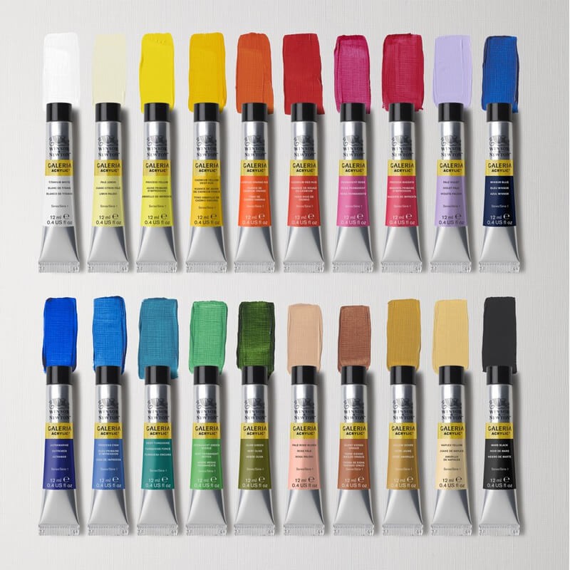 Set 20x12ml culori acrilice Galeria Winsor Newton