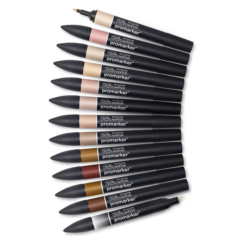 Set 12+1 Promarker Skintones Winsor Newton