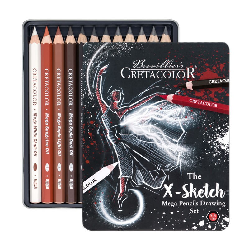 Set 12 creioane schita Mega Cretacolor