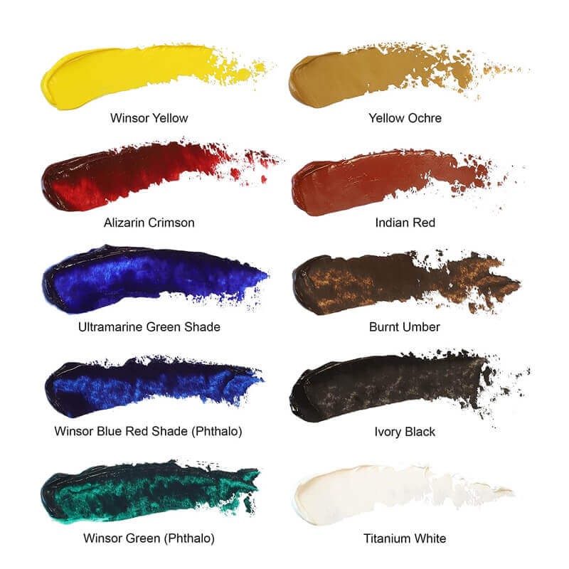 Set 10x21ml culori ulei Winsor Newton
