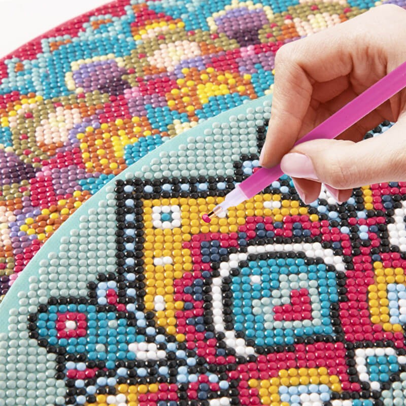 Kit pictura diamante mandala roz