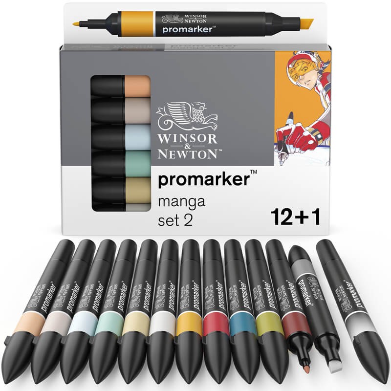 Set 12+1 Promarker Manga 2 Winsor Newton