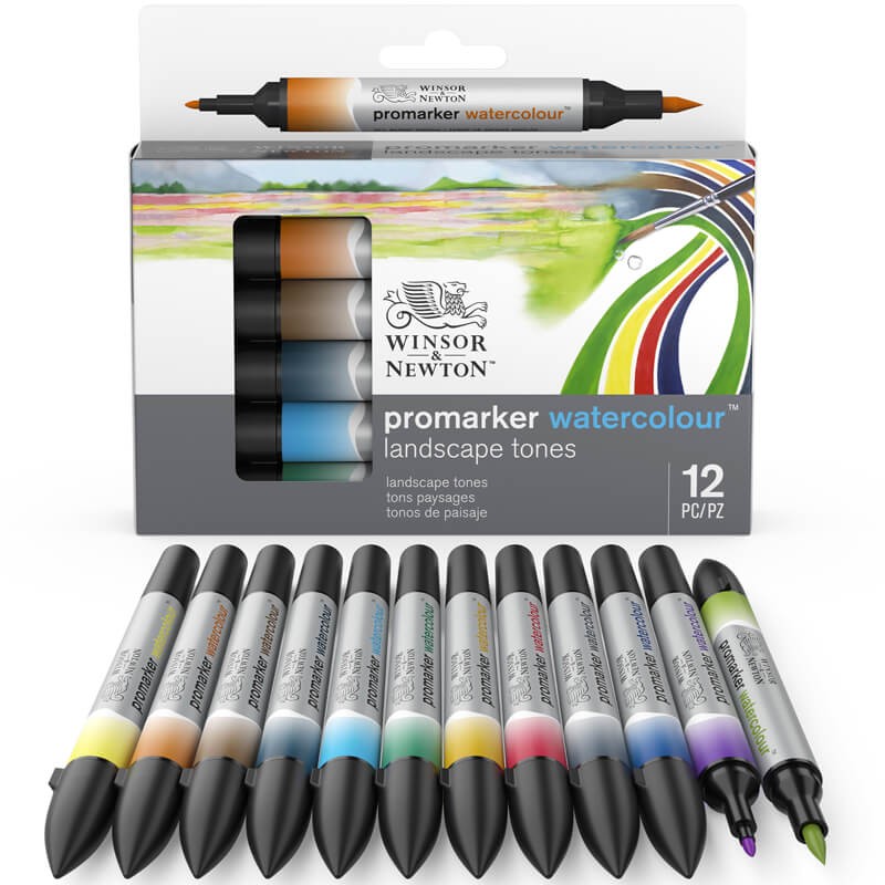 Set 12 Promarker Watercolour Landscape Winsor & Newton