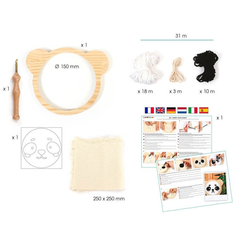 Kit punch needle Panda Graine Creative
