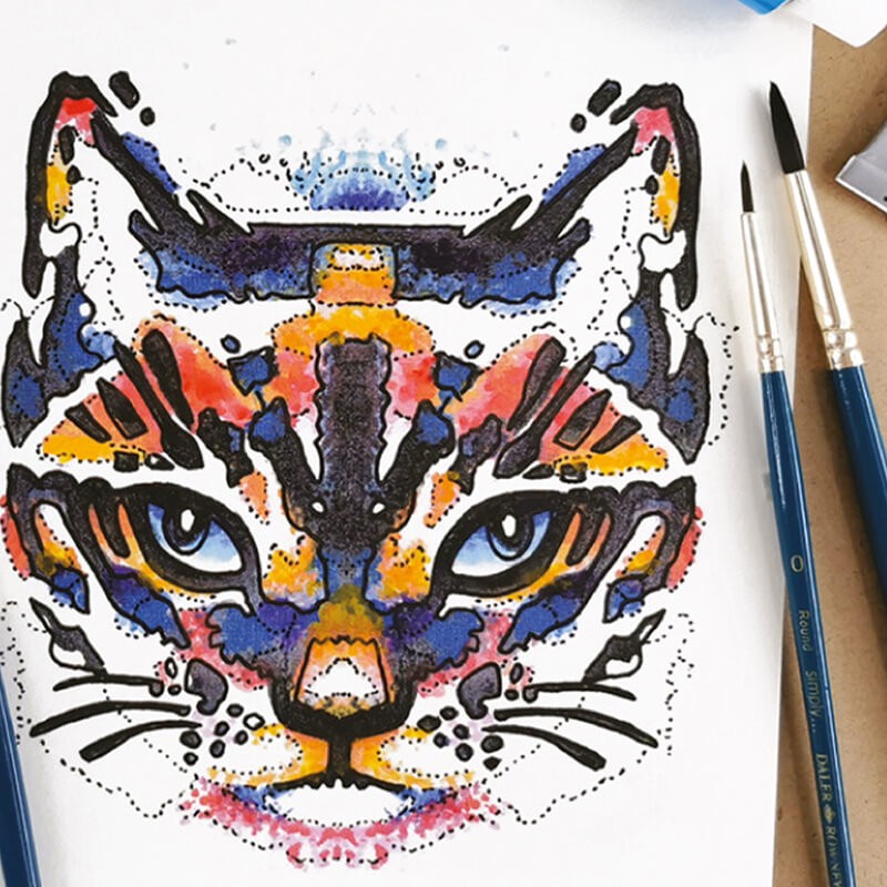 Set culori guasa Cat Daler Rowney