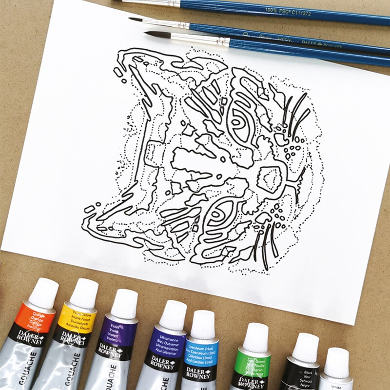 Set culori guasa Cat Daler Rowney