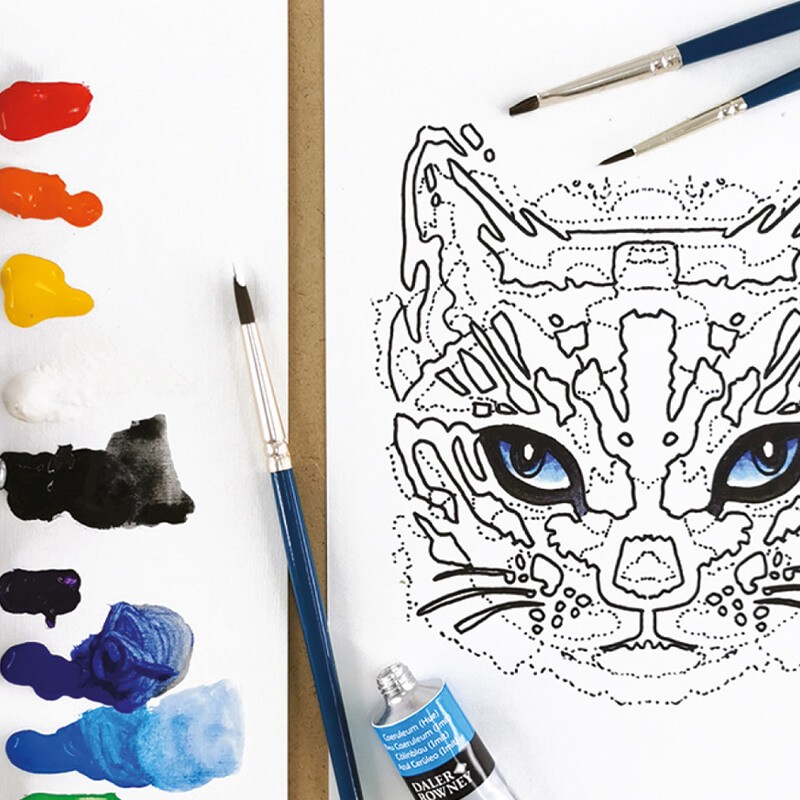 Set culori guasa Cat Daler Rowney