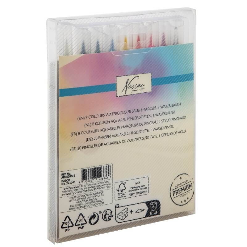Set 8 brushmarker pensula rezervor Grafix