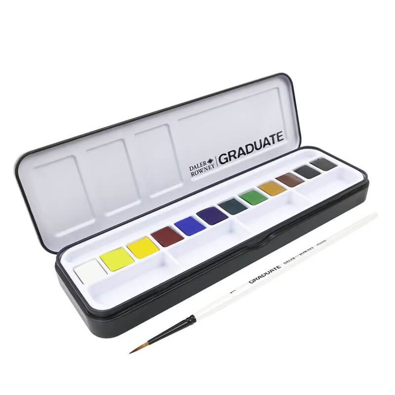 Set 12 acuarele godete Graduate Daler Rowney