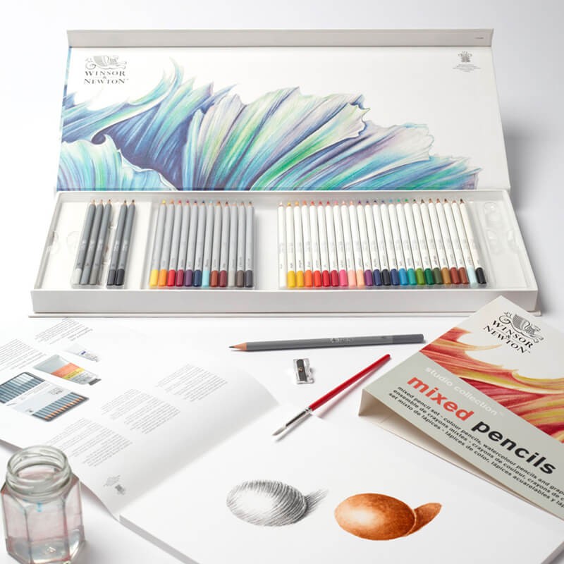 Set 45 creioane Studio Collection Box Mixed Winsor Newton