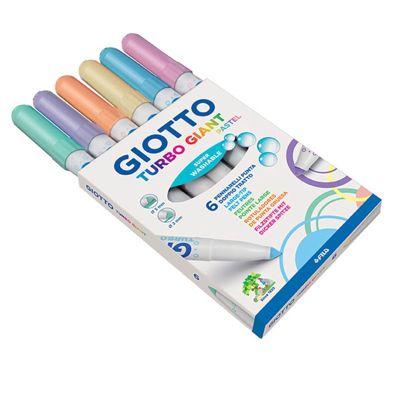 Set 6 carioci pastel Turbo Giant Giotto