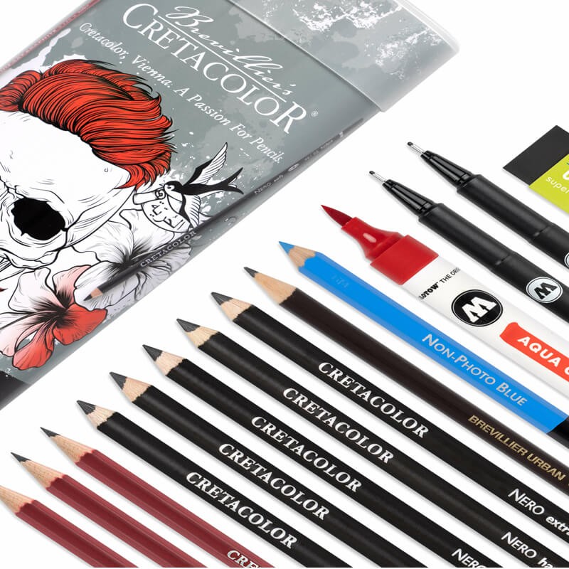 Set tattoo sketching Cretacolor