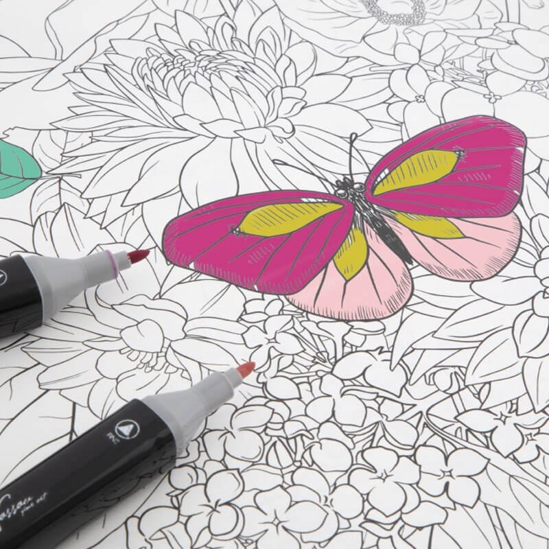 Carte colorat marker flori Grafix