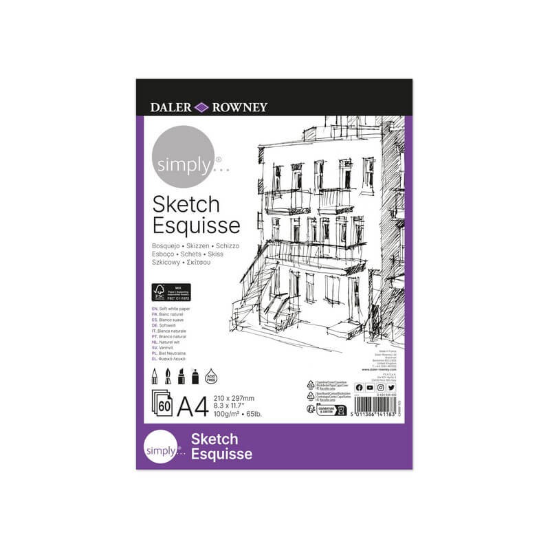 Bloc schite A4 Simply Daler Rowney