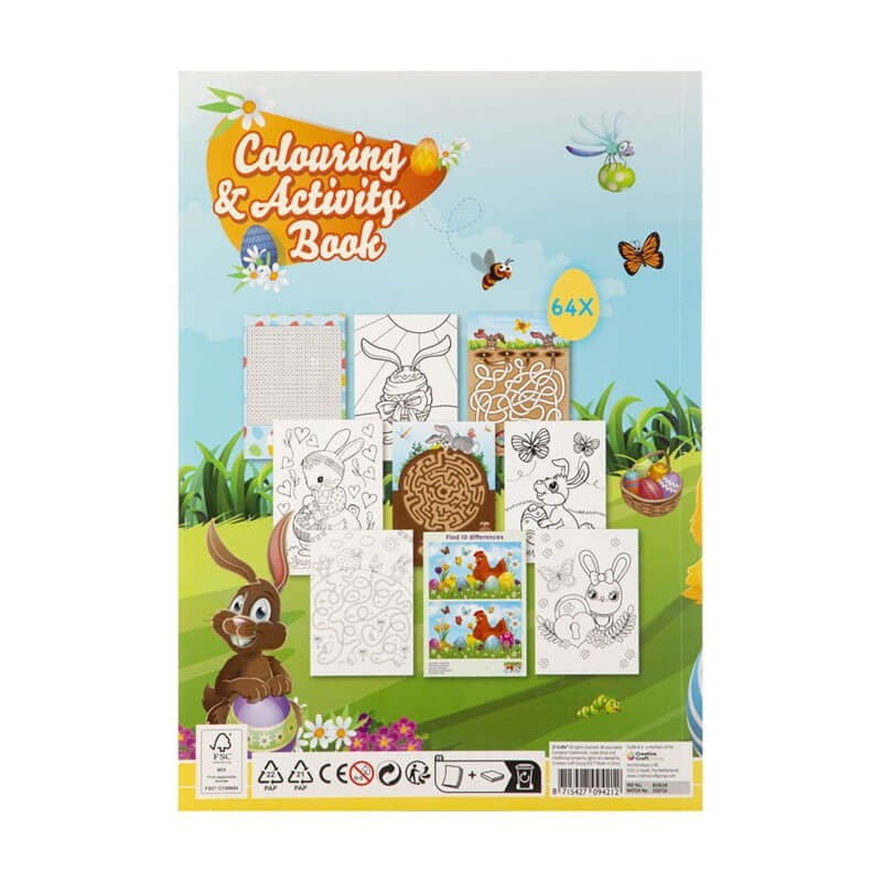 Carte colorat si activitati Paste A4