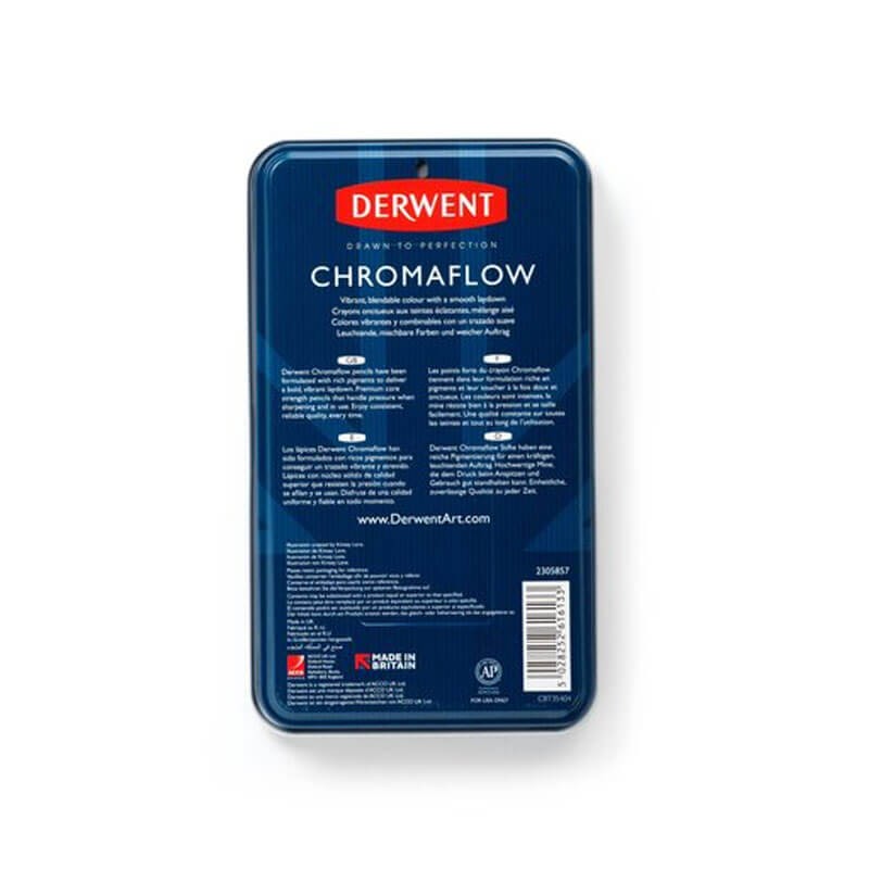 Set 24 creioane Chromaflow si blender Derwent