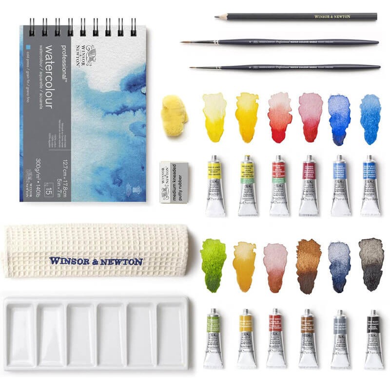 Set culori acuarela Travel Case Professional Watercolour Winsor & Newton
