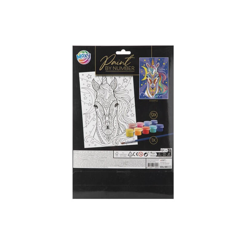 Carton pictura pe numere copii Unicorn