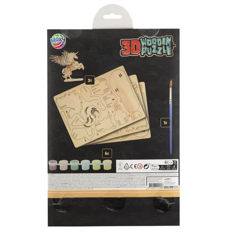 Set creativ puzzle lemn 3D unicorn
