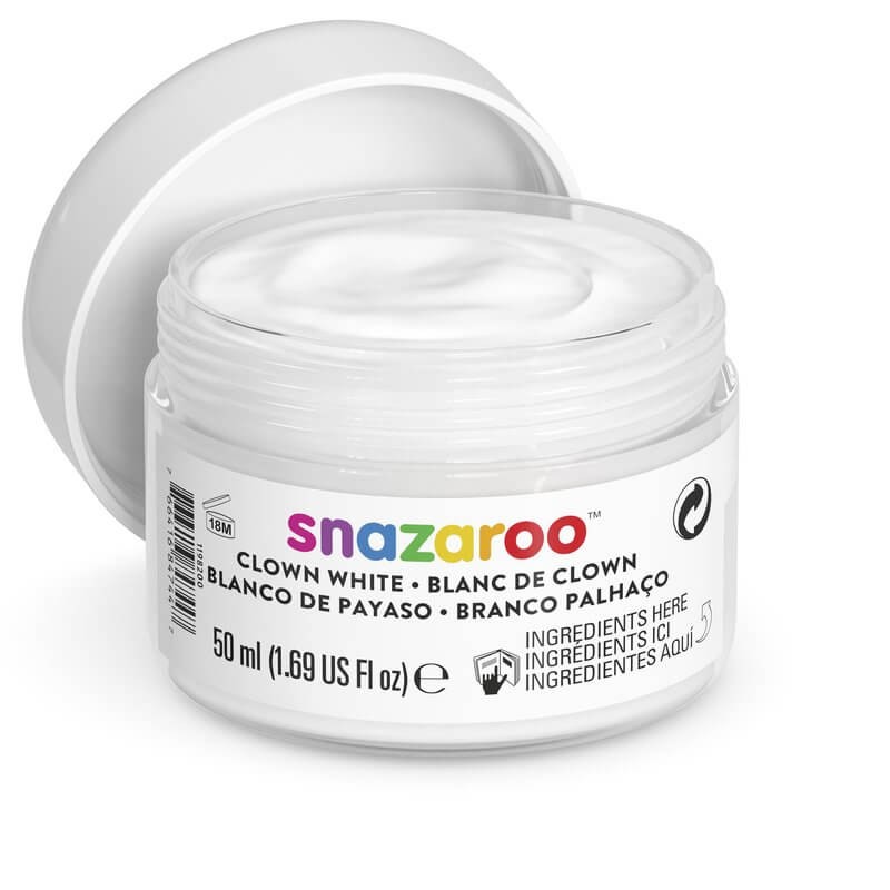 Culoare pictura pe fata White Clown Snazaroo