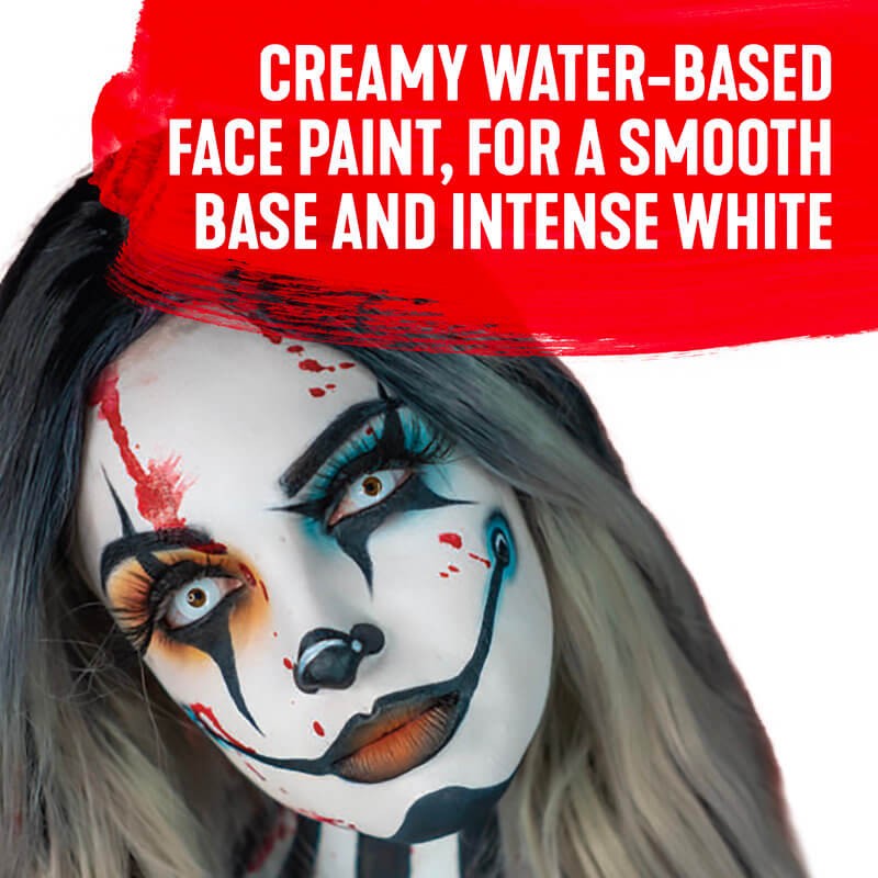 Culoare pictura pe fata White Clown Snazaroo