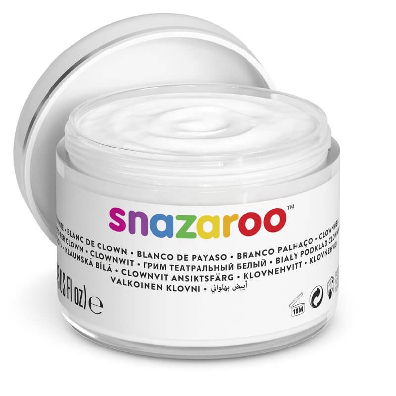 Culoare pictura pe fata White Clown Snazaroo